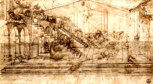 Studio prospettico per l'Adorazione dei magi